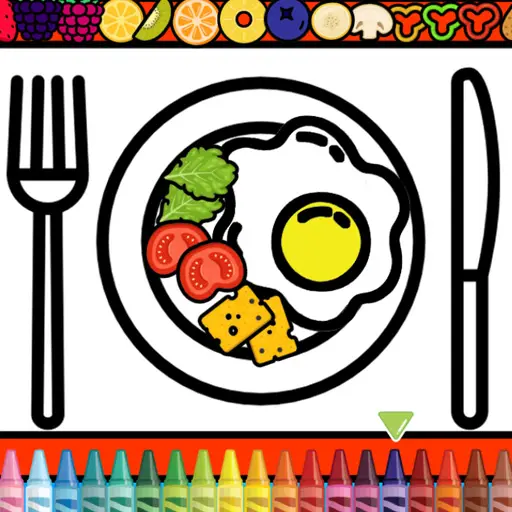 Color and Decorate Dinner Plate -子供向けお絵かきゲーム無料