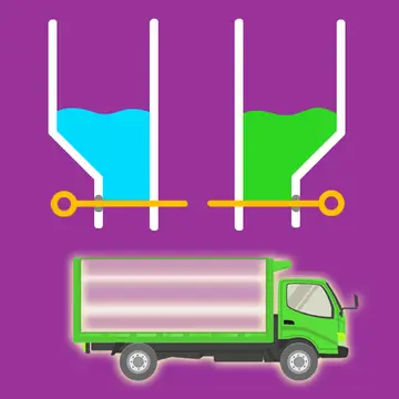 Color Water Trucks - Jeu de Puzzle Gratuit en Ligne