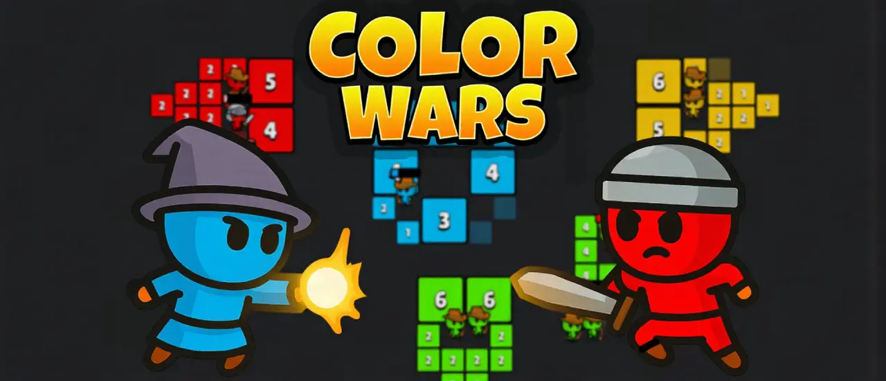 ColorWars.io لعبة استراتيجية مجانية عبر الإنترنت للسيطرة على الأراضي