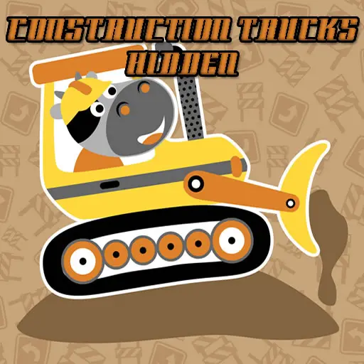 Construction Trucks Hidden - Free Online Memory Puzzle Game