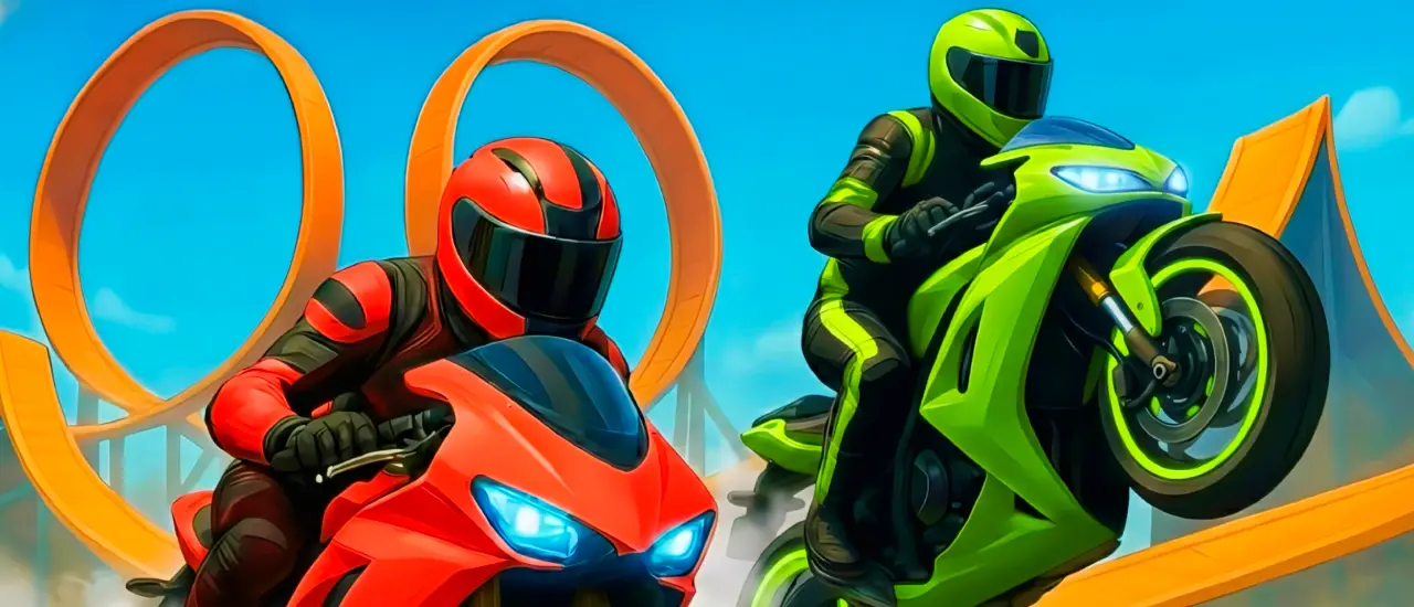 Crazy Bike Stunts PvP – Kostenloses Rennspiel & Stuntspiel online spielen