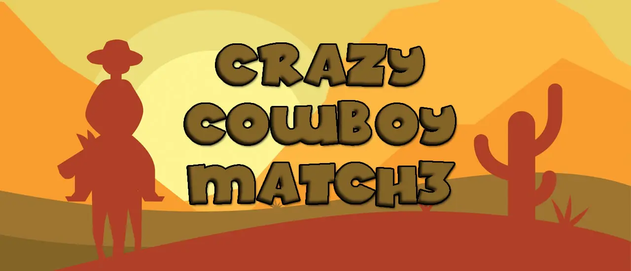 Crazy Cowboy Match 3 - オンライン無料パズルゲーム