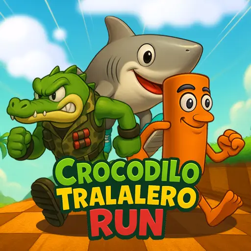 Crocodilo Tralalero Run – Kostenloses Plattformspiel zum Spielen