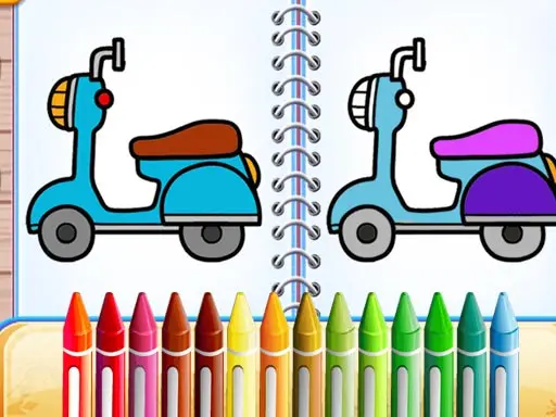 Cute Bike Coloring Book - Juego de Colorear para Niños y Adultos