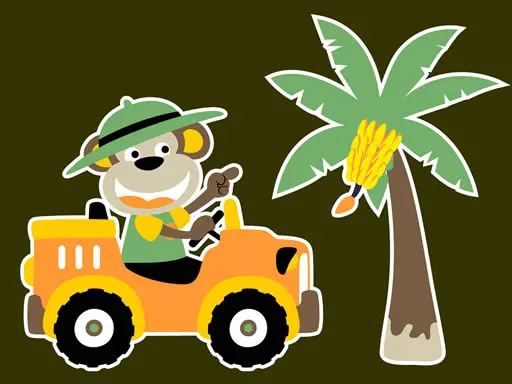 Coloriage de Voitures Mignonnes pour Enfants - Jeu Gratuit en Ligne