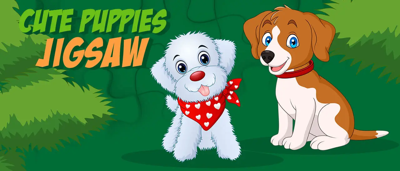 Cute Puppies Jigsaw - Free Online Puzzle Game for Kids and Adults