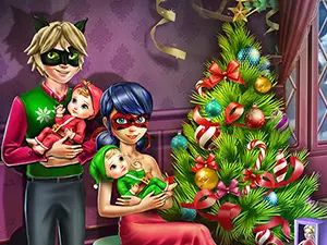 Dotted Girl Family Christmas - Fun Dress-up & Christmas Room Decor Game