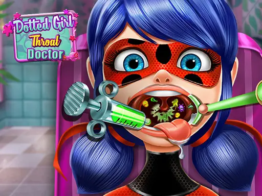 Dotted Girl Throat Doctor - Juego de Cuidado Médico Gratis