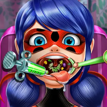 Dotted Girl Throat Doctor - Juego de Cuidado Médico Gratis