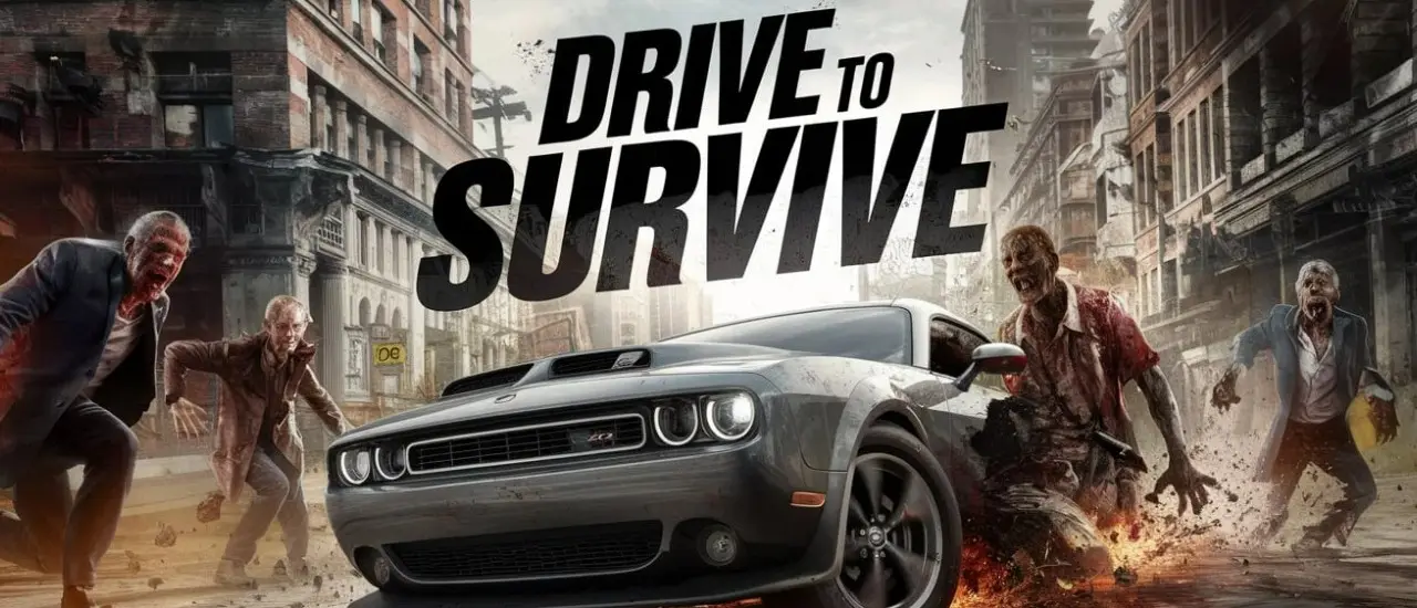 Drive To Survive - Zombie Apocalypse Car Shooting Game