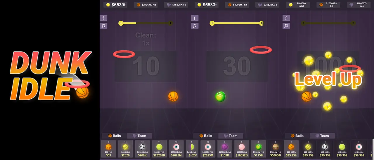 Dunk Idle - Jeu de basketball en ligne gratuit