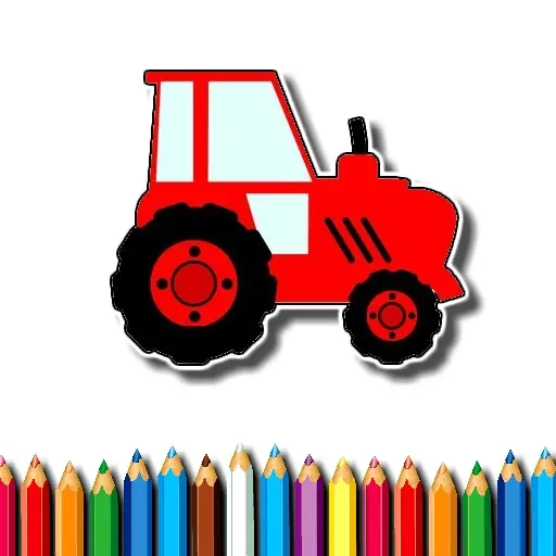Easy Kids Coloring Tractor - Ücretsiz Çocuklar İçin Boyama Oyunu