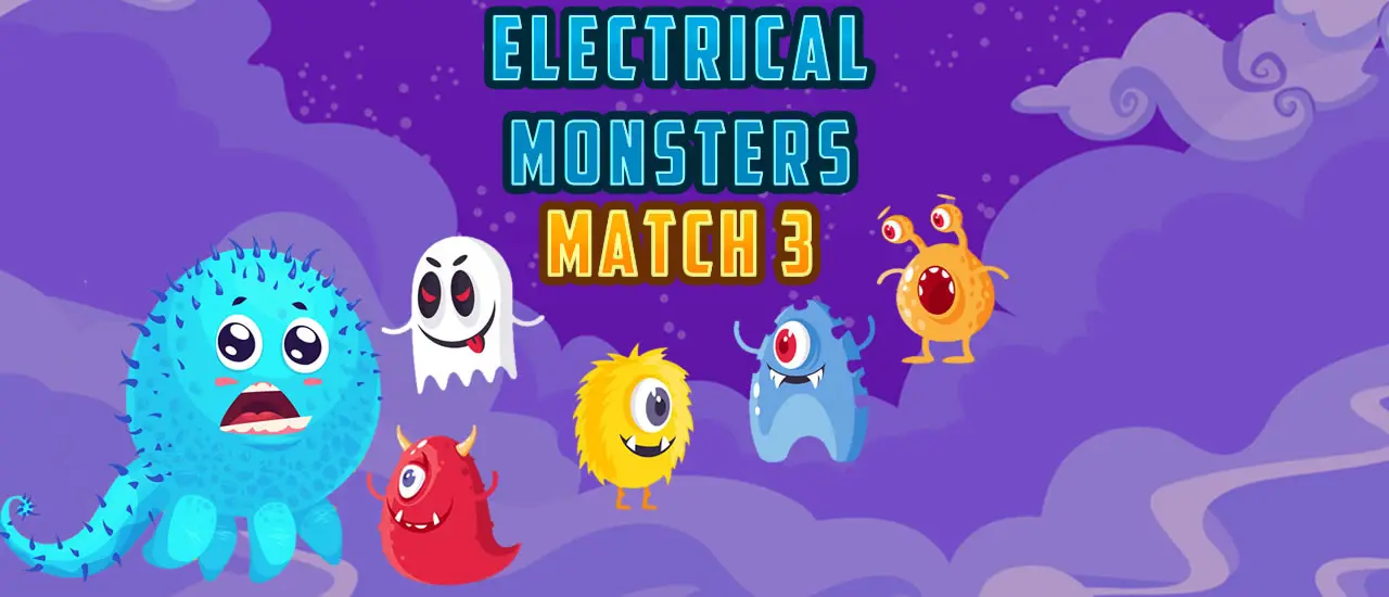 Electrical Monsters Match 3 - Jogo de Combinação Online Grátis