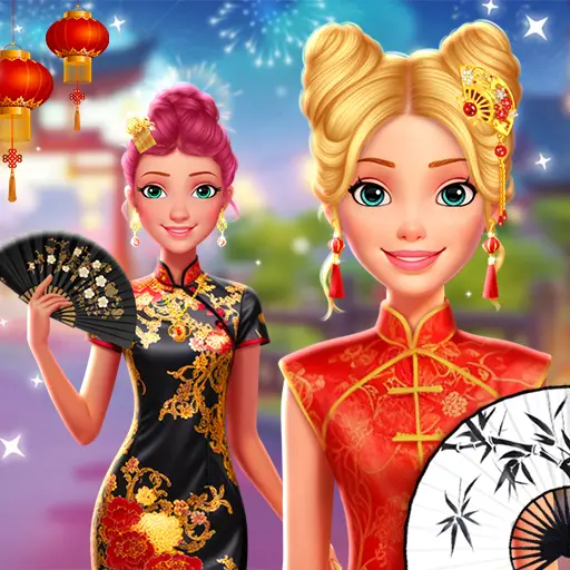 エリーの中国新年お祝いゲーム - 着せ替えと文化体験