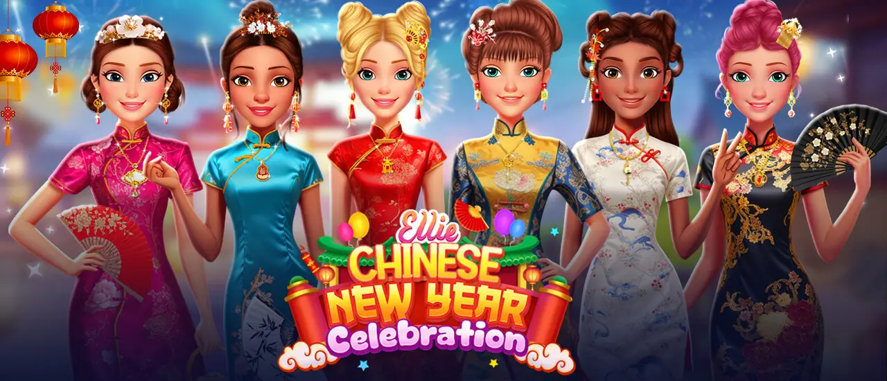 エリーの中国新年お祝いゲーム - 着せ替えと文化体験