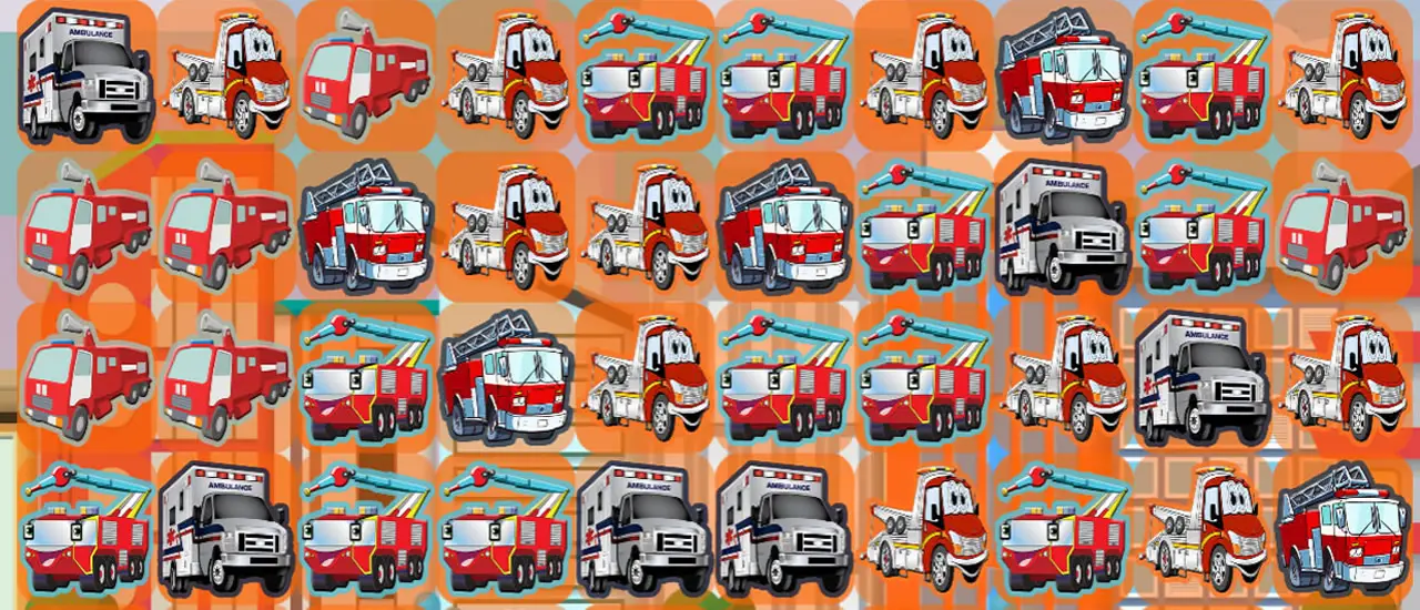 Emergency Trucks Match 3 - Jogo de Combinação de Caminhões de Emergência