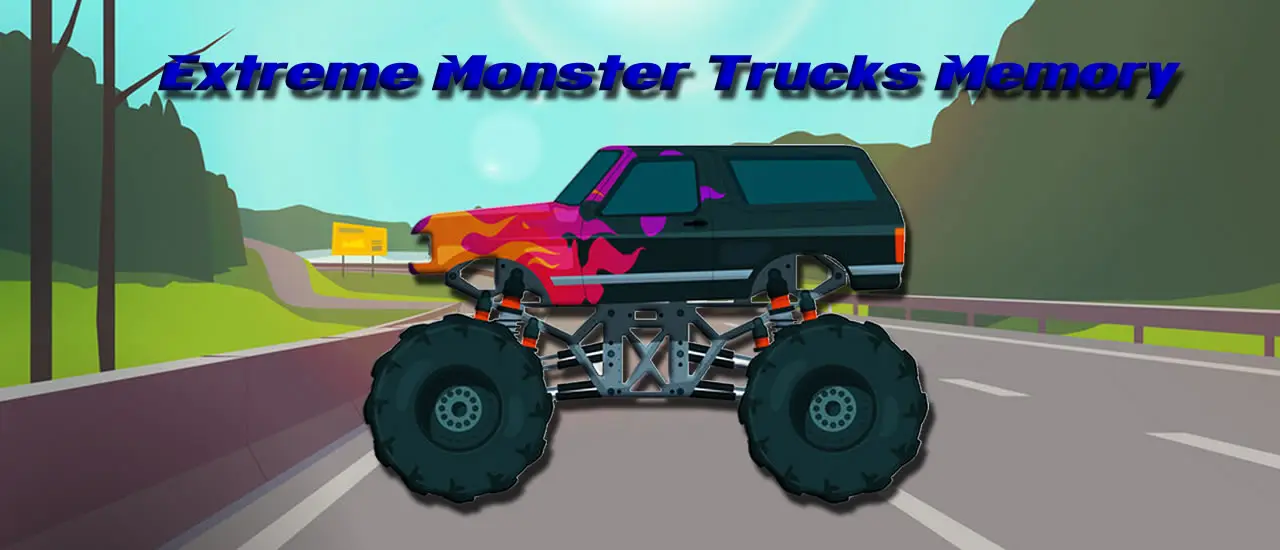 Extreme Monster Trucks Memory – Kostenloses Online Spiel zum Spielen