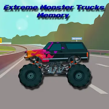 لعبة ذاكرة شاحنات الوحوش Extreme Monster Trucks مجانًا عبر الإنترنت