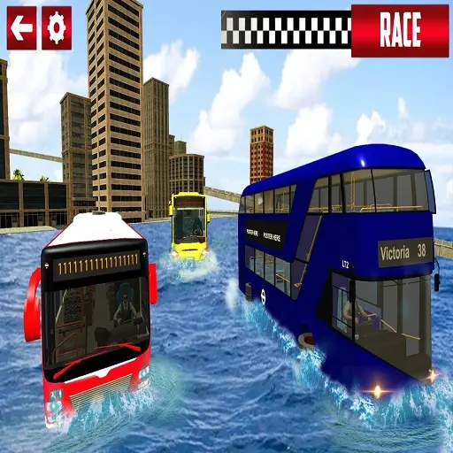 Extreme Water Surfer Bus Simulator - Play Water Bus Racing & Driving Game