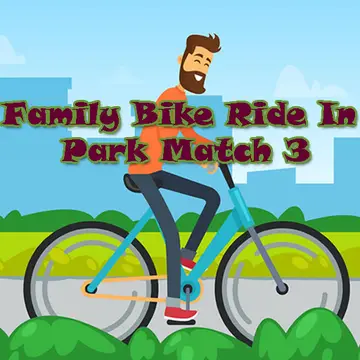 Family Bike Ride In Park Match 3 - Play Free Puzzle Game