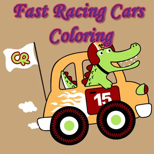 Fast Racing Cars Boyama - Ücretsiz Çocuklar ve Yarış Oyunu