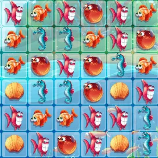 Fish World Match3 - Jeu de puzzle en ligne gratuit