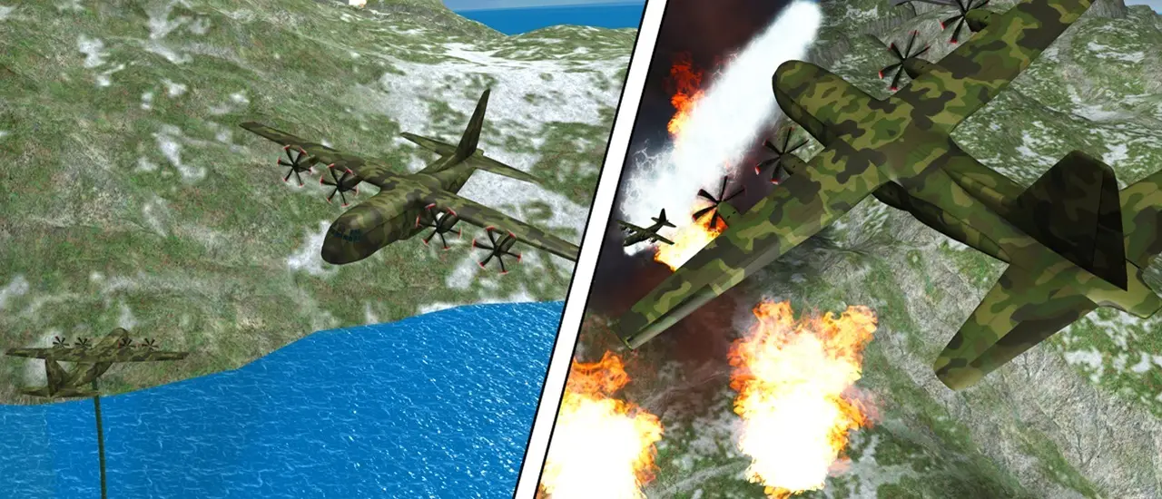フライトシミュレーター C130訓練 - 飛行ゲームをプレイ