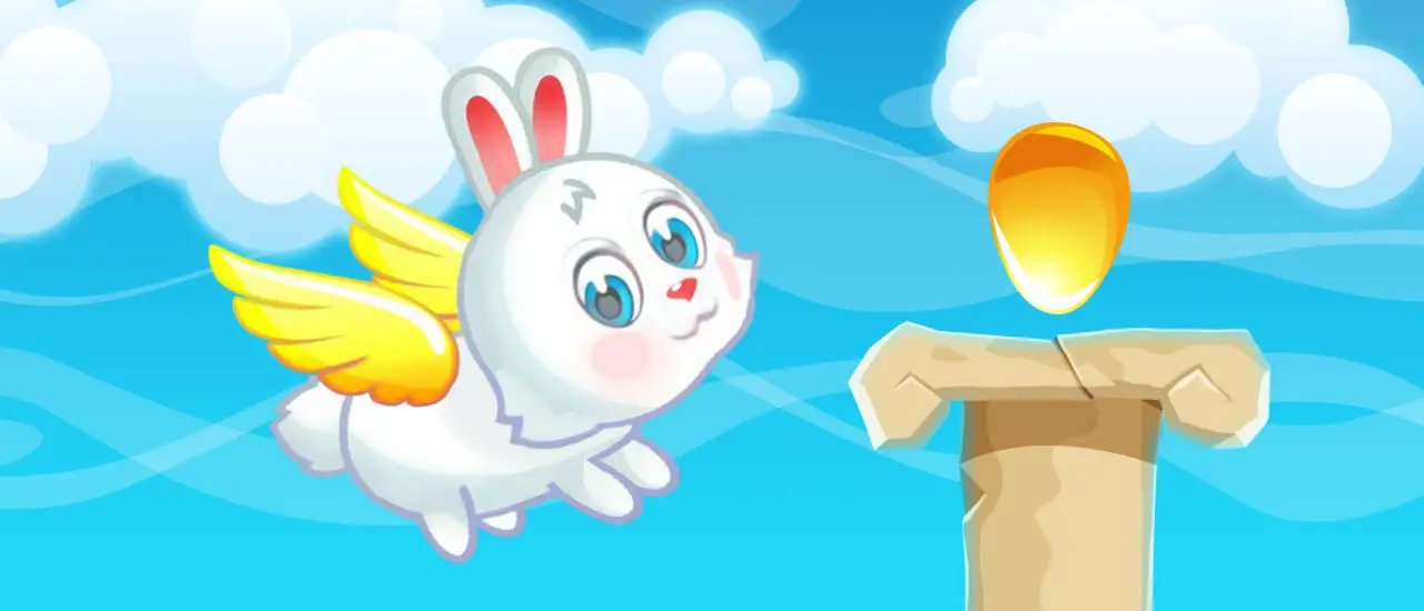 Flying Easter Bunny - Kostenloses Oster-Spiel für Kinder online spielen