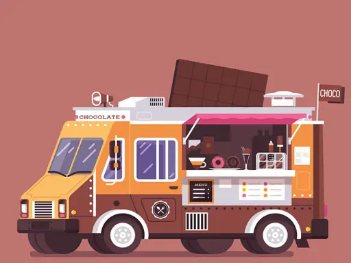 Food And Drink Trucks Memory - Jeu de mémoire en ligne gratuit