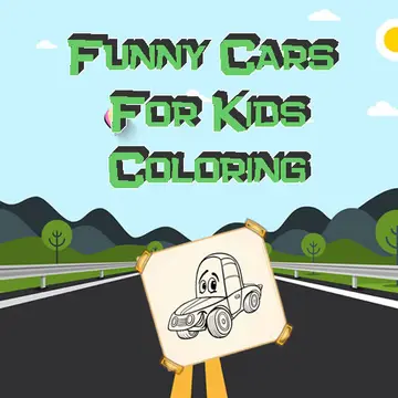 Funny Cars For Kids Coloring - Juego gratis para colorear y jugar en línea