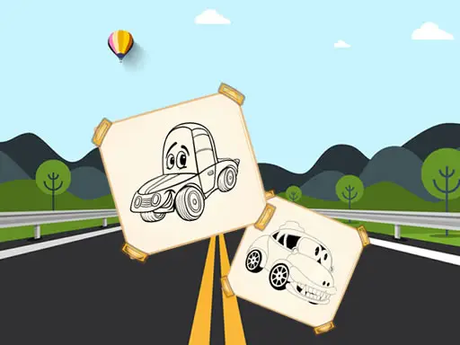 Funny Cars For Kids Coloring - Juego gratis para colorear y jugar en línea