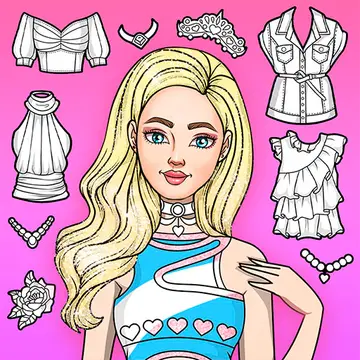 Girl Coloring Dress Up Games