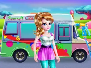 Girly Ice Cream Truck Car Wash - Play Game & Repair Fun