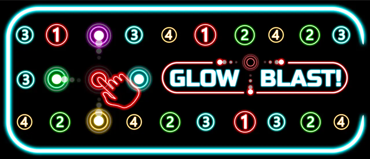 Glow Blast – Kostenloses Puzzlespiel online spielen