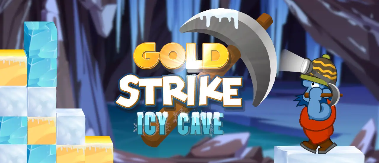 Gold Strike Icy Cave - Juego de rompecabezas gratis en línea