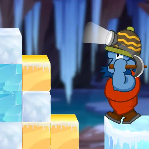 Gold Strike Icy Cave - Juego de rompecabezas gratis en línea