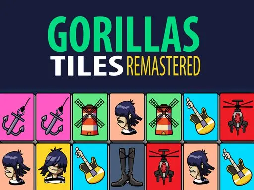 Gorillas Tiles Of The Unexpected - Jeu de Mahjong et Connect en ligne gratuit