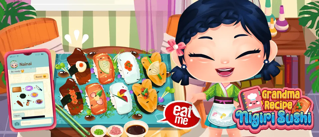 Grandma Recipe Nigiri Sushi - お寿司作りゲームで遊ぼう