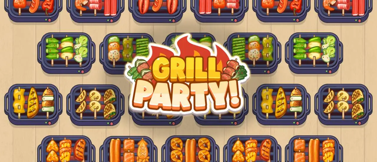 Grill Party - Kostenloses Match-3 Spiel zum Spielen & Grillen lernen