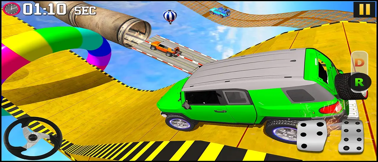 GT Jeep Impossible Mega Dangerous Track - Jeu de Course et Parking