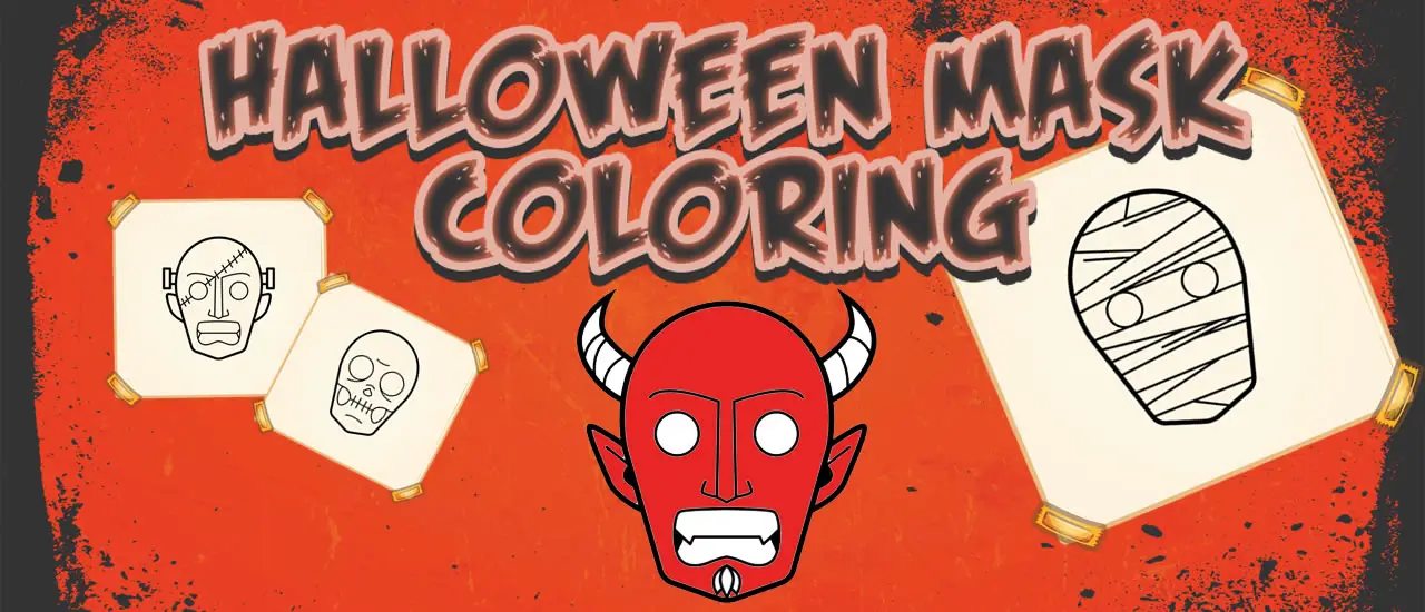 Halloween Mask Coloring Book - Jogue Grátis Online para Crianças