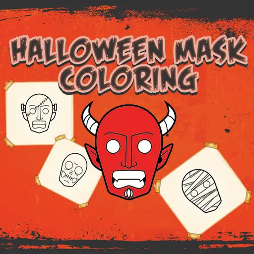 Halloween Mask Coloring Book - Jogue Grátis Online para Crianças