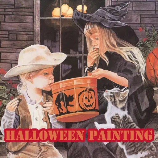 Halloween Painting Slide Puzzle - Play Free Online Halloween Games