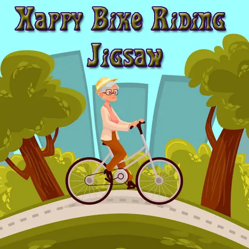 Happy Bike Riding Jigsaw - Juego de rompecabezas en línea gratis