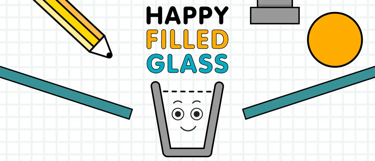 Happy Filled Glass - Jeu en ligne gratuit de puzzle et dessin