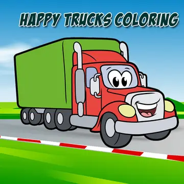 Happy Trucks Malbuch – Kostenloses Malspiel für Kinder online spielen