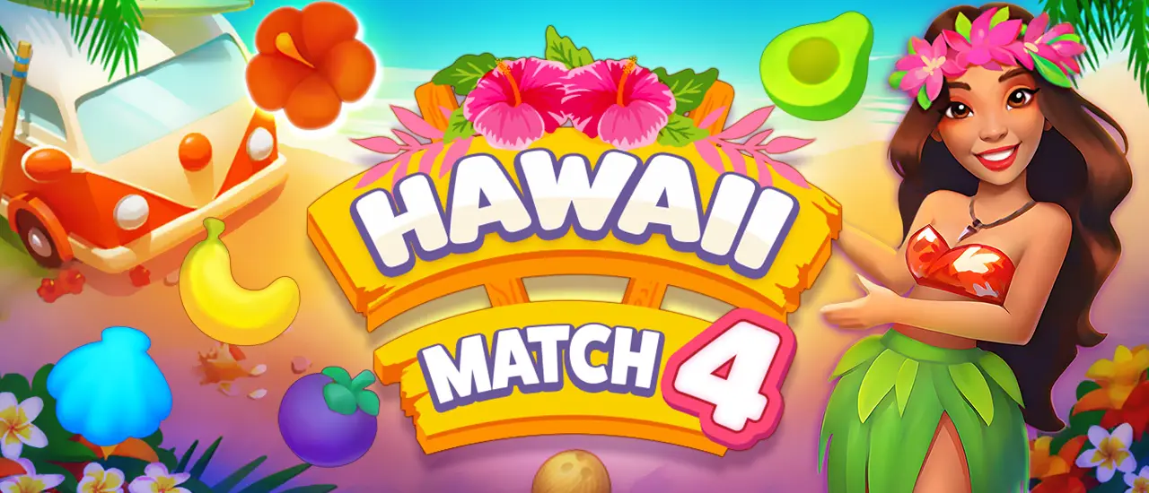 Hawaii Match 4 - Jeu de Match-3 gratuit en ligne