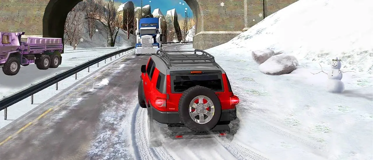 Heavy Jeep Winter Driving - Ücretsiz Yarış ve Sürüş Oyunu