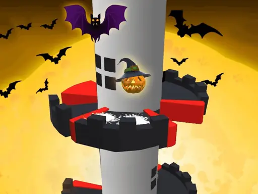 Helix Jump Halloween 無料オンラインゲーム｜ハロウィンジャンプゲーム