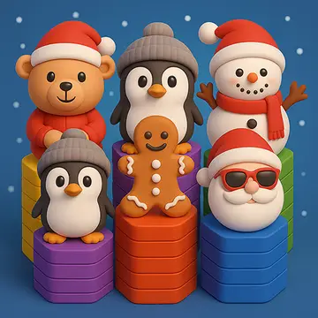 Hexa Stack Christmas - Play Holiday Puzzle Game Online for Free